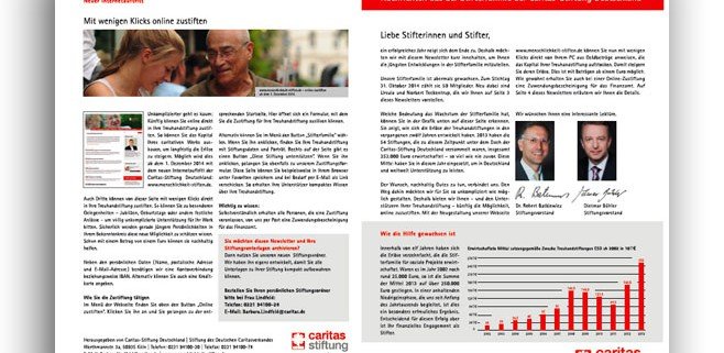 Newsletter Caritas Stiftung Deutschland